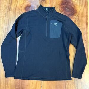 Arcteryx Men's Fleece lined shirt Large Rho Heavyweight Zip Neck L/S Outdoor K23